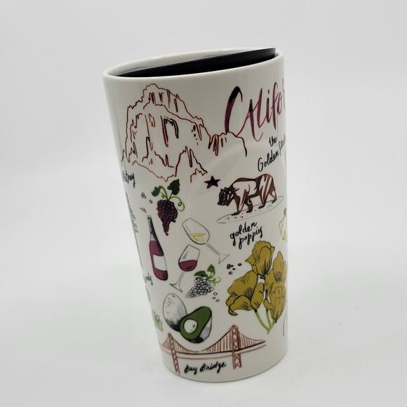 Starbucks 2021 California The Golden State Ceramic Traveler Tumbler Mug 12oz - Picture 1 of 11